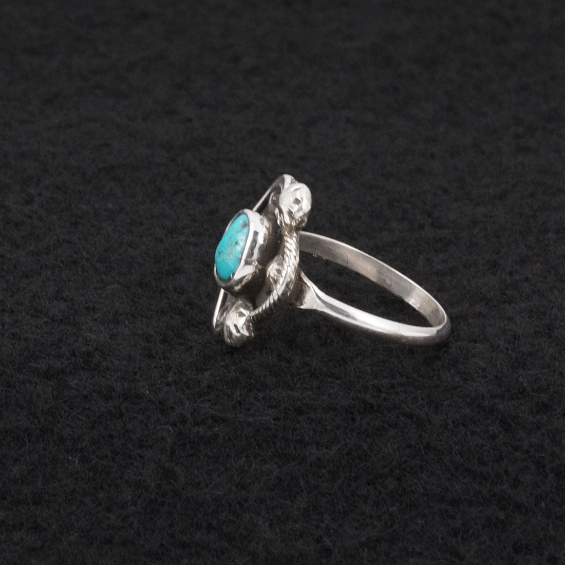 Priscilla Reeder Turquoise & Sterling Silver Ring Size 8