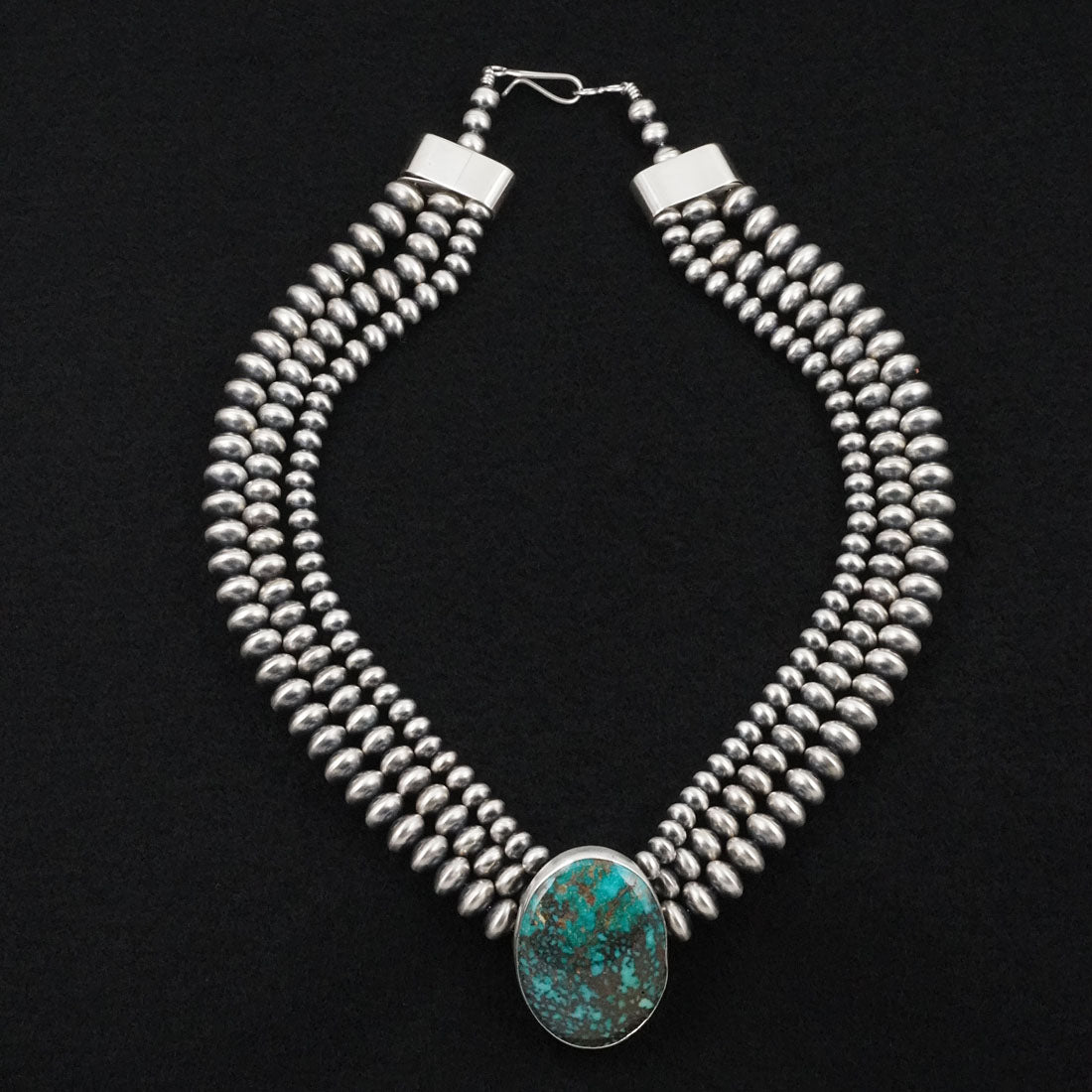Alice Johnson, Bryannen Halwood Turquoise & Sterling Silver Navajo Pearl Necklace