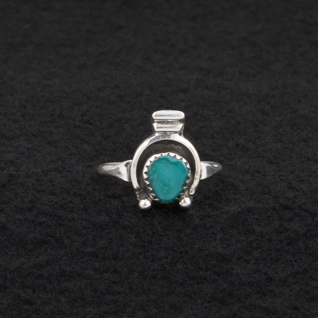 Priscilla Reeder Turquoise & Sterling Silver Ring Size 10