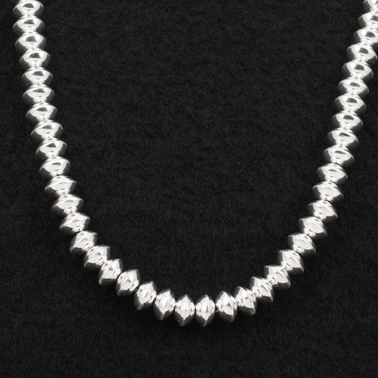 Crystal Haley Sterling Silver Navajo Pearl Necklace 28"