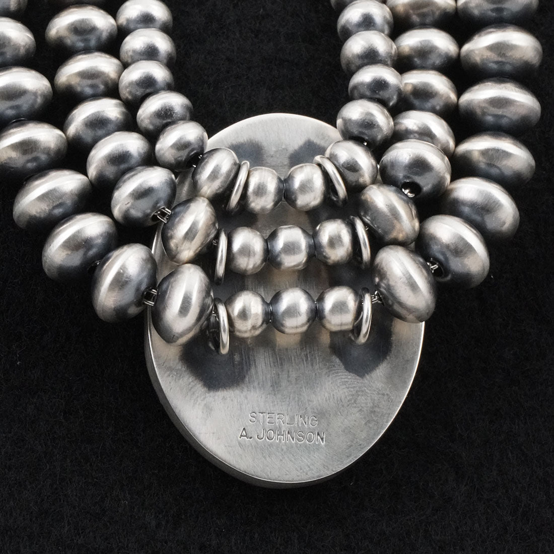 Alice Johnson, Bryannen Halwood Turquoise & Sterling Silver Navajo Pearl Necklace