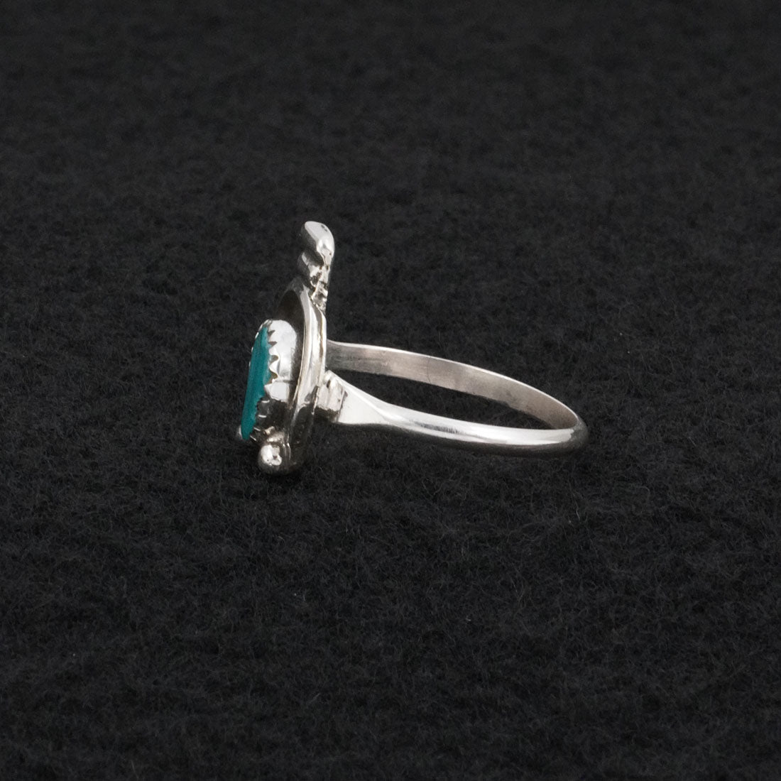 Priscilla Reeder Turquoise & Sterling Silver Ring Size 10