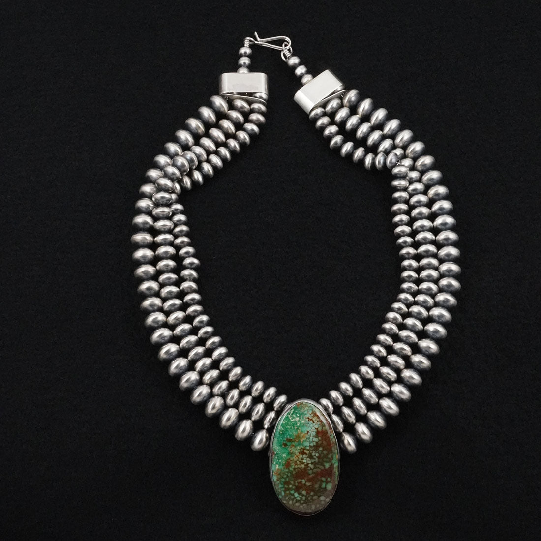 Alice Johnson, Bryannen Halwood Turquoise & Sterling Silver Navajo Pearl Necklace