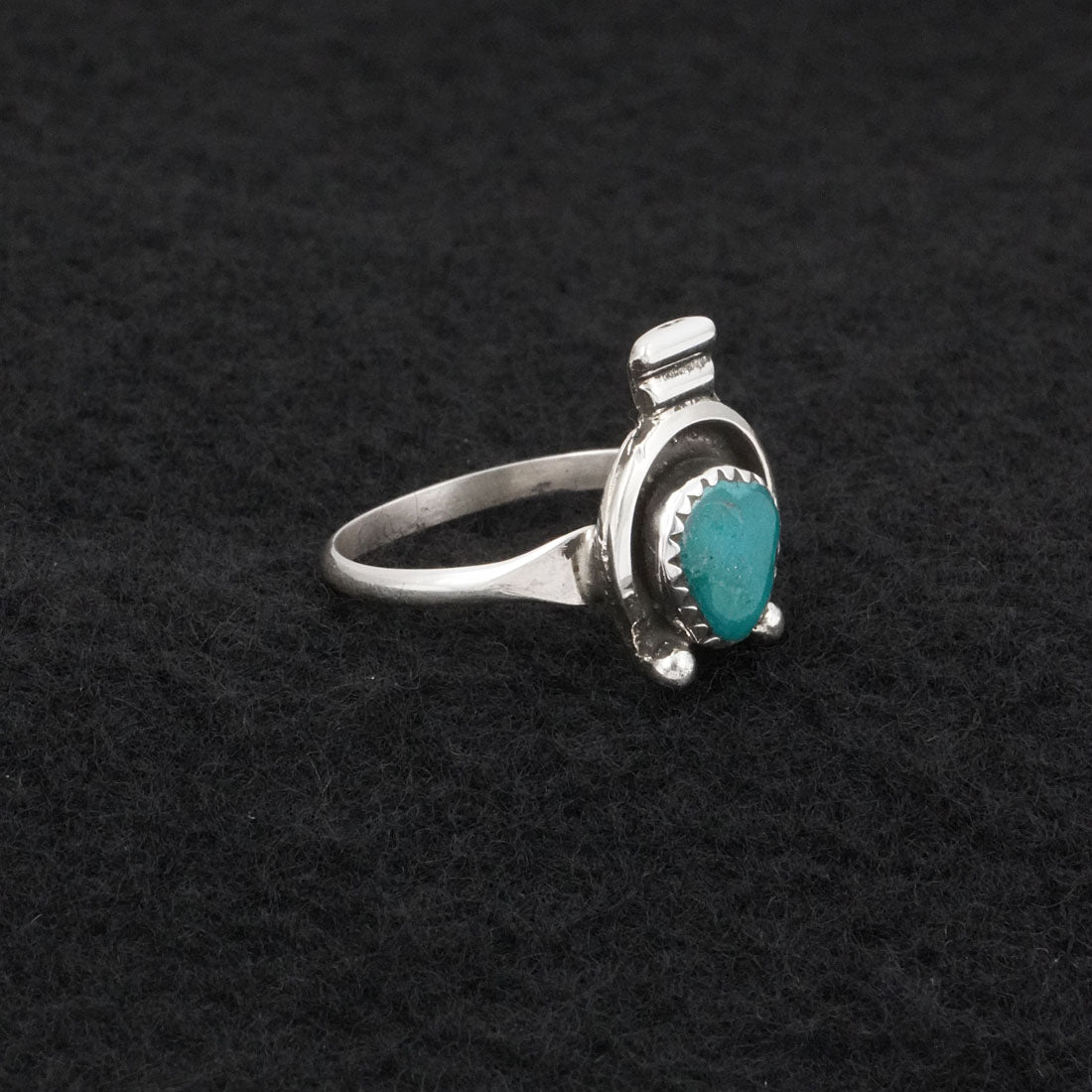 Priscilla Reeder Turquoise & Sterling Silver Ring Size 10