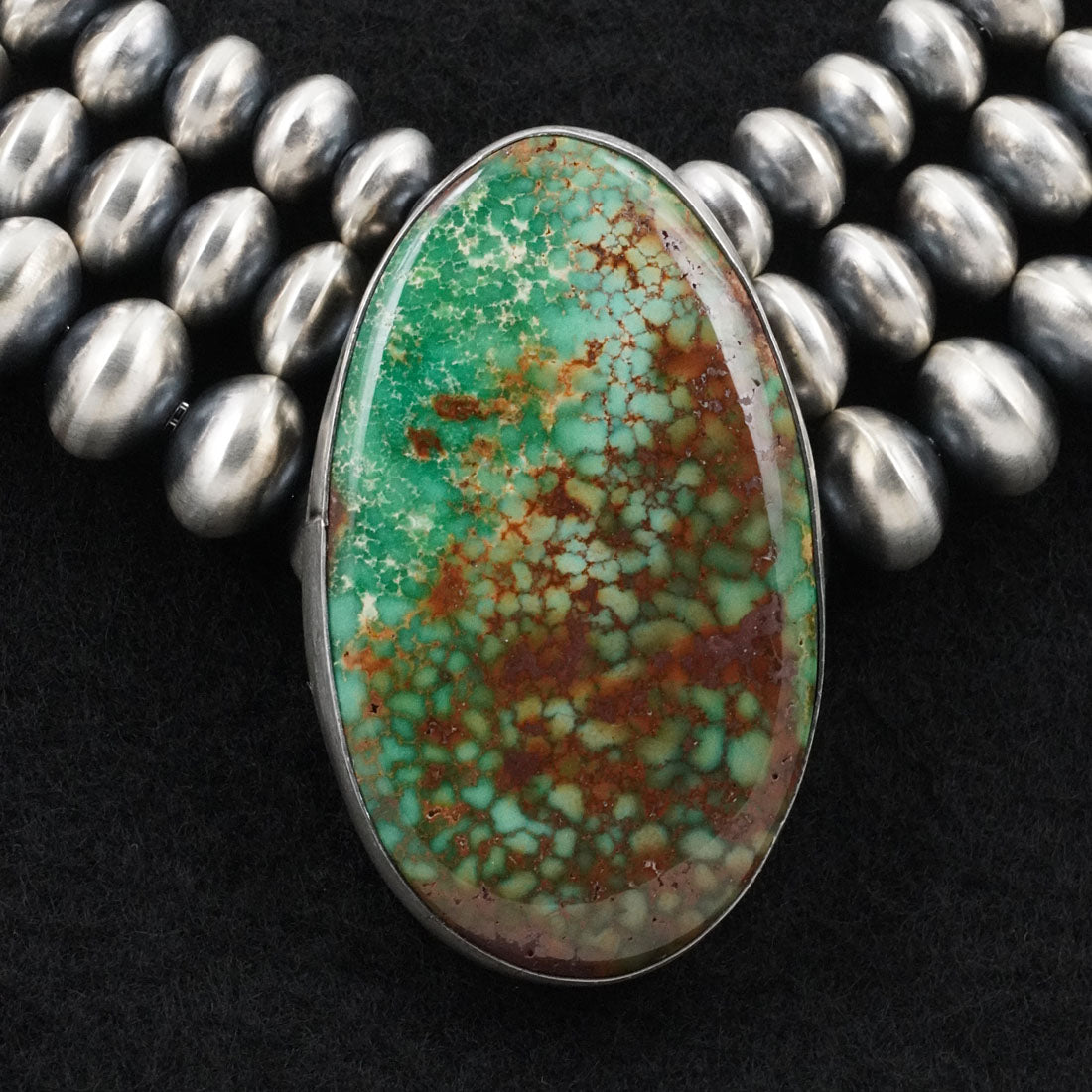Alice Johnson, Bryannen Halwood Turquoise & Sterling Silver Navajo Pearl Necklace