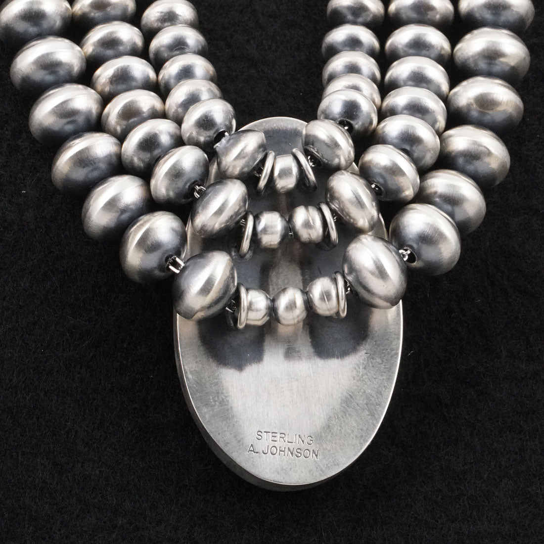 Alice Johnson, Bryannen Halwood Turquoise & Sterling Silver Navajo Pearl Necklace