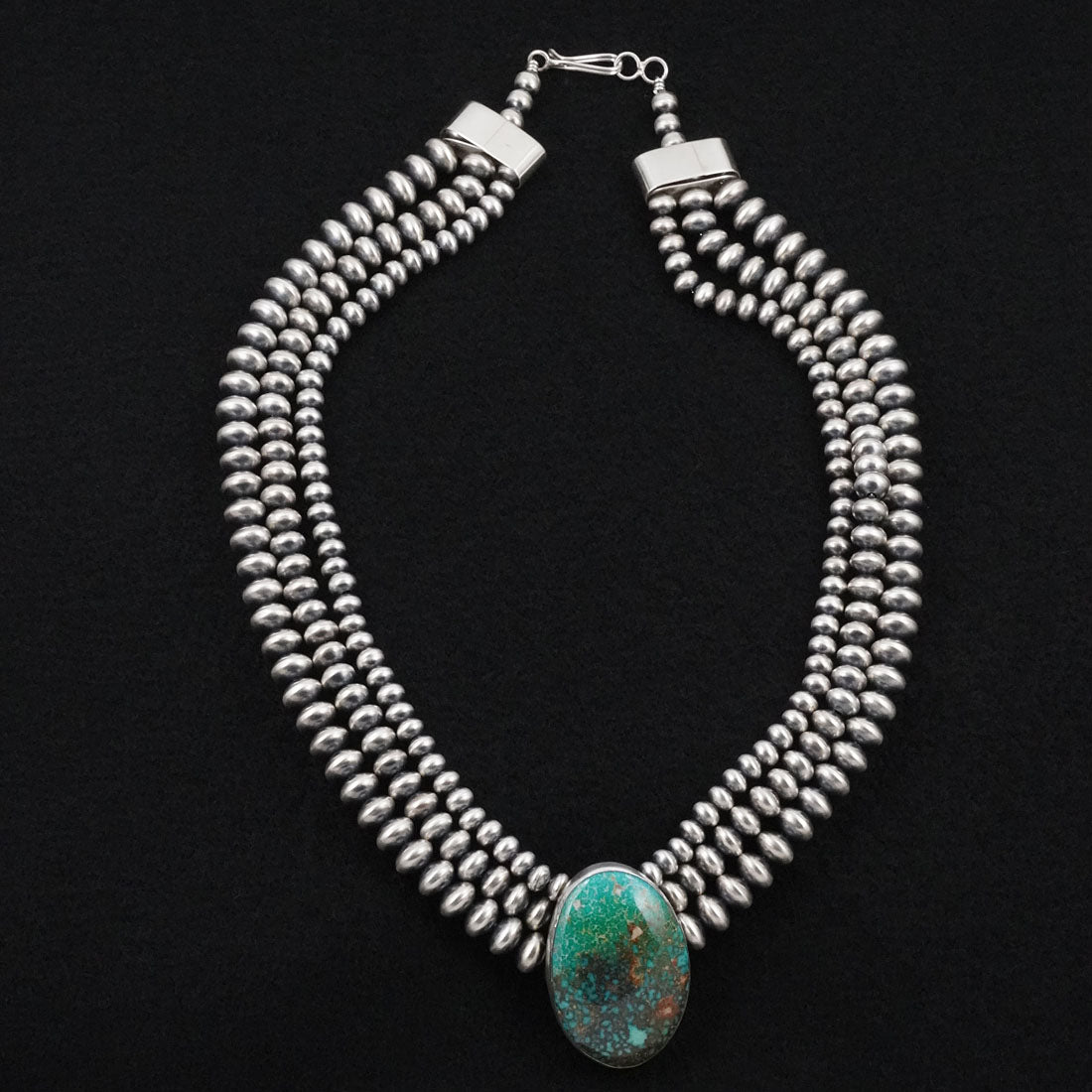 Alice Johnson, Bryannen Halwood Turquoise & Sterling Silver Navajo Pearl Necklace