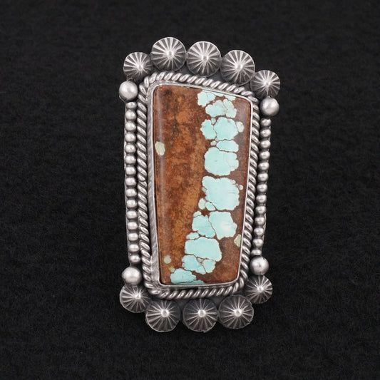 Michael Calladitto Turquoise & Sterling Silver Ring Size 7