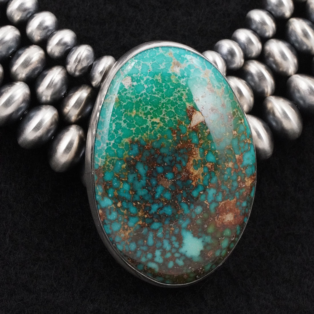 Alice Johnson, Bryannen Halwood Turquoise & Sterling Silver Navajo Pearl Necklace