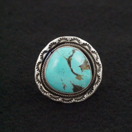 Jameson Garcia Turquoise & Sterling Silver Ring Adjustable