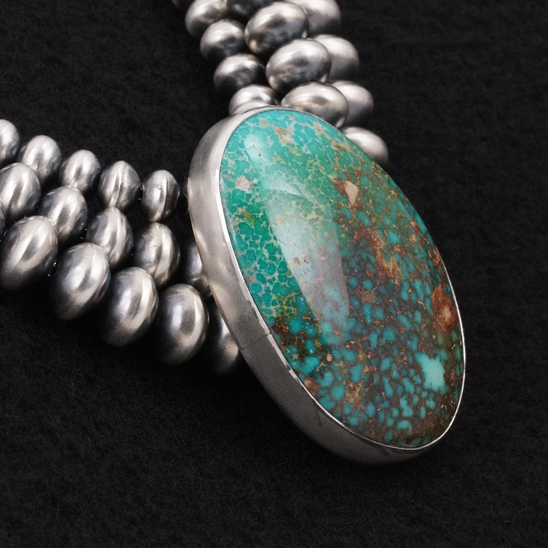 Alice Johnson, Bryannen Halwood Turquoise & Sterling Silver Navajo Pearl Necklace