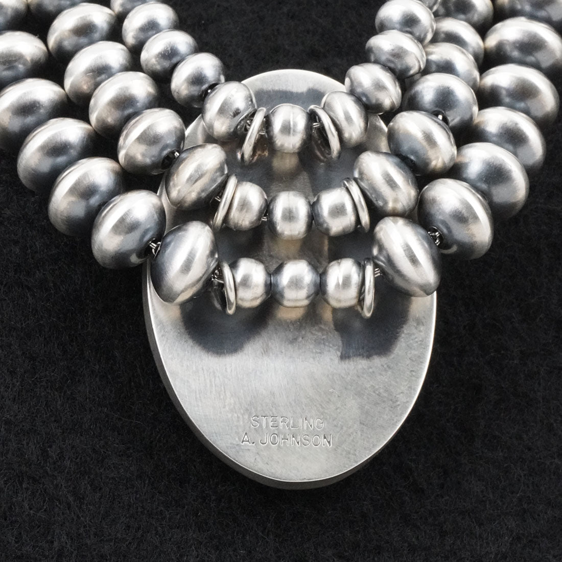 Alice Johnson, Bryannen Halwood Turquoise & Sterling Silver Navajo Pearl Necklace