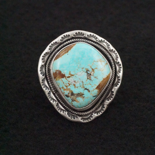 Jameson Garcia Turquoise & Sterling Silver Ring Adjustable