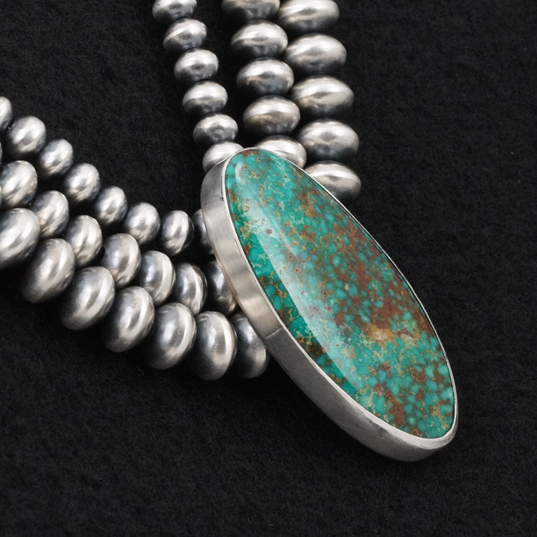 Alice Johnson, Bryannen Halwood Turquoise & Sterling Silver Navajo Pearl Necklace