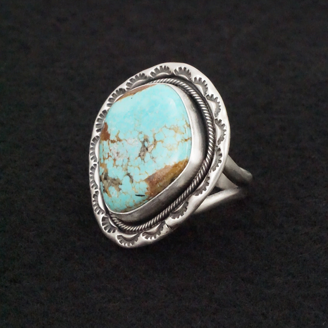 Jameson Garcia Turquoise & Sterling Silver Ring Adjustable