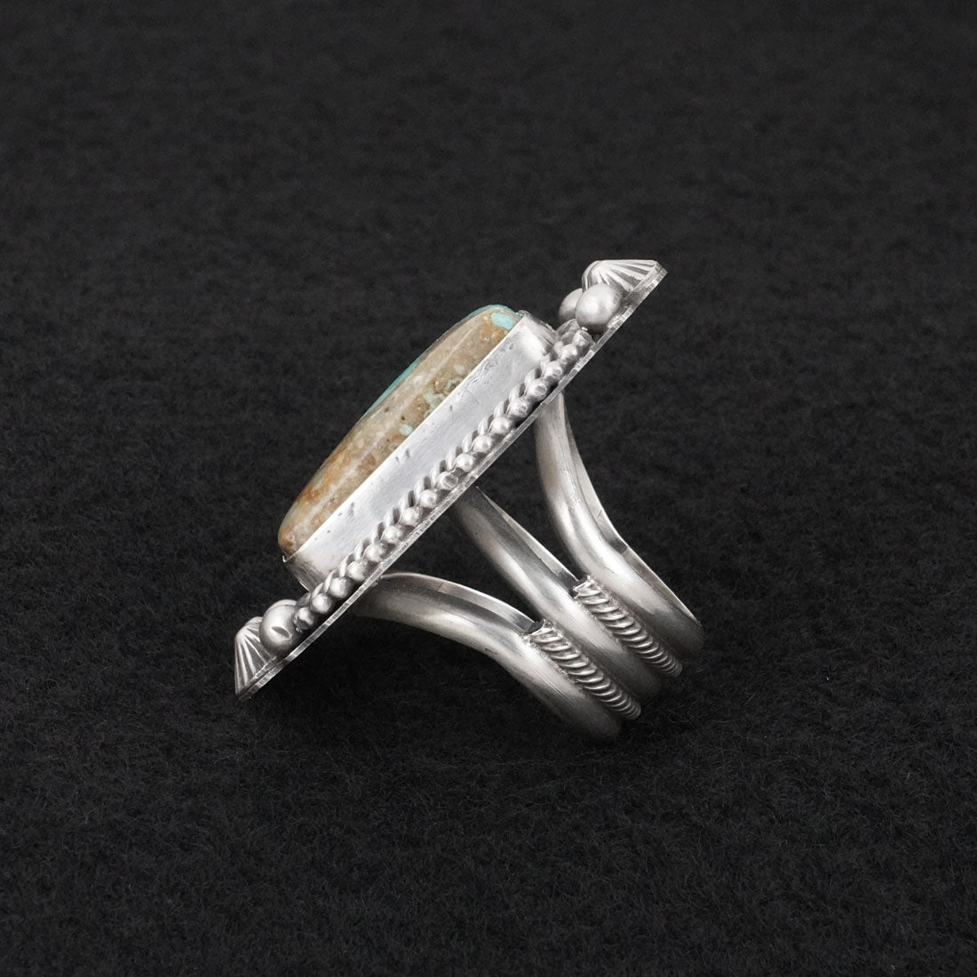 Michael Calladitto Turquoise & Sterling Silver Ring Size 7
