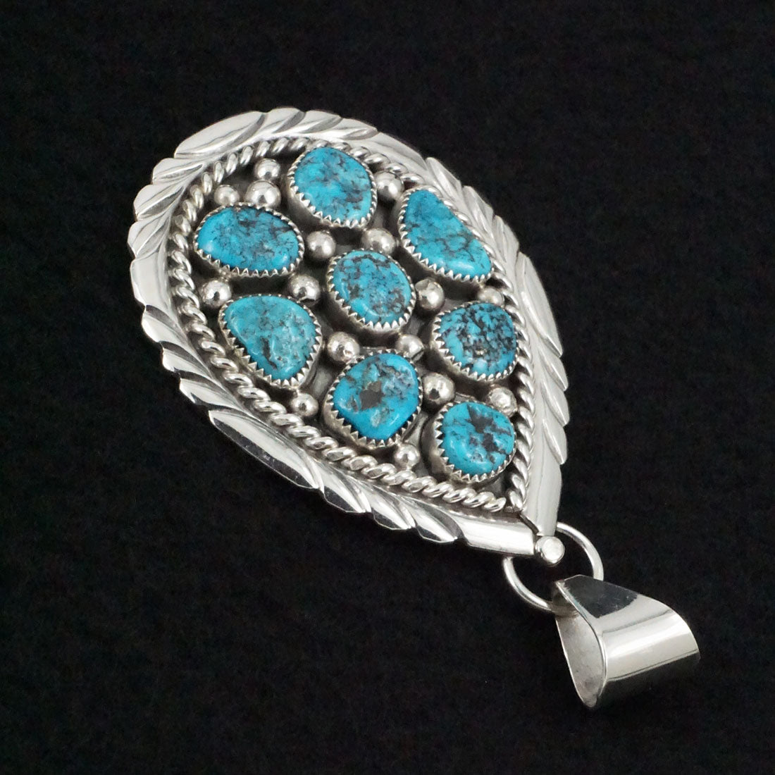 Chester Charley Turquoise & Sterling Silver Pendant