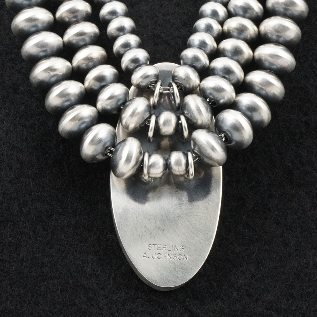 Alice Johnson, Bryannen Halwood Turquoise & Sterling Silver Navajo Pearl Necklace