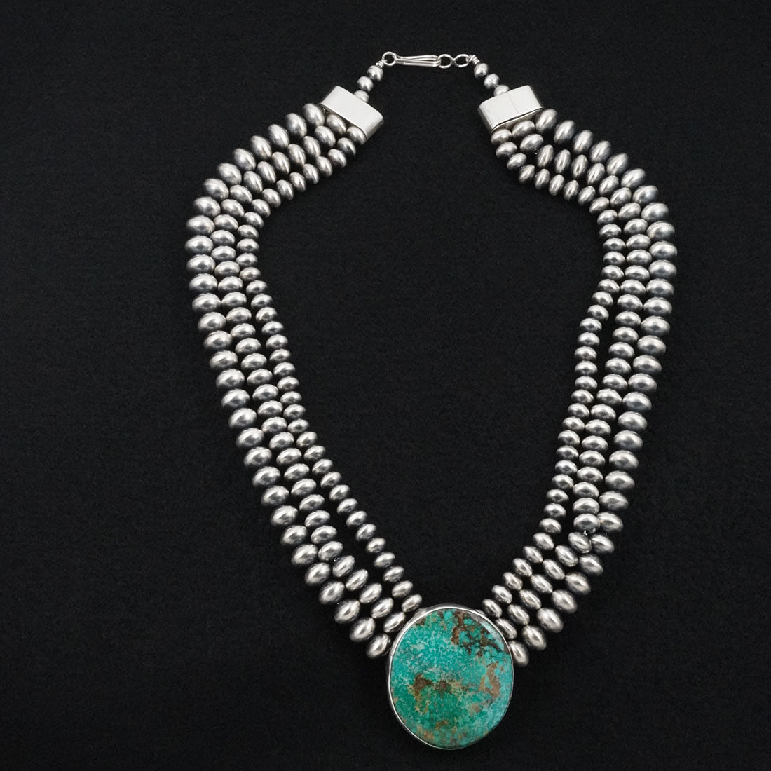 Alice Johnson, Bryannen Halwood Turquoise & Sterling Silver Navajo Pearl Necklace