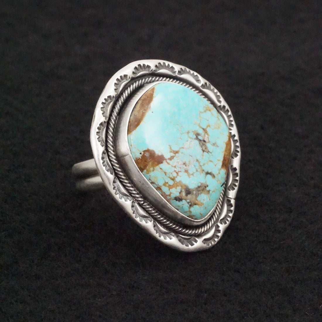 Jameson Garcia Turquoise & Sterling Silver Ring Adjustable