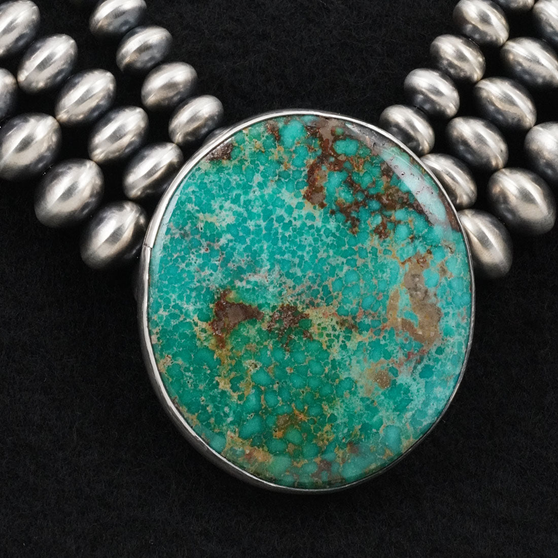 Alice Johnson, Bryannen Halwood Turquoise & Sterling Silver Navajo Pearl Necklace