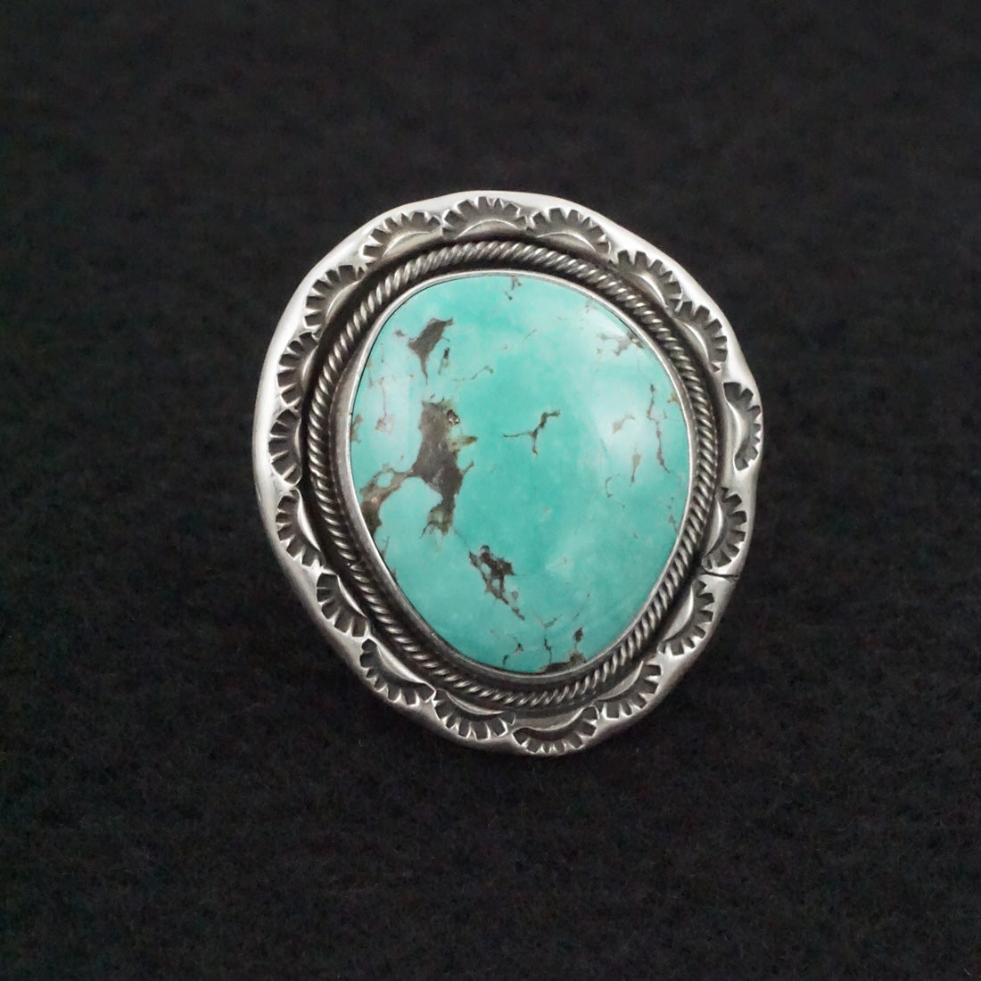 Jameson Garcia Turquoise & Sterling Silver Ring Adjustable