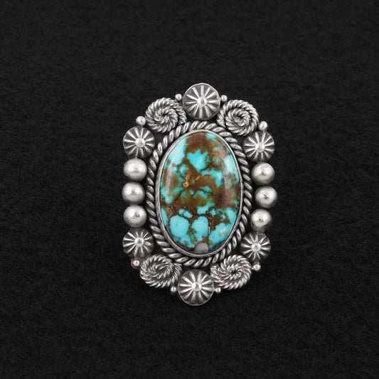 Rosita Calladitto Turquoise & Sterling Silver Ring Size 9
