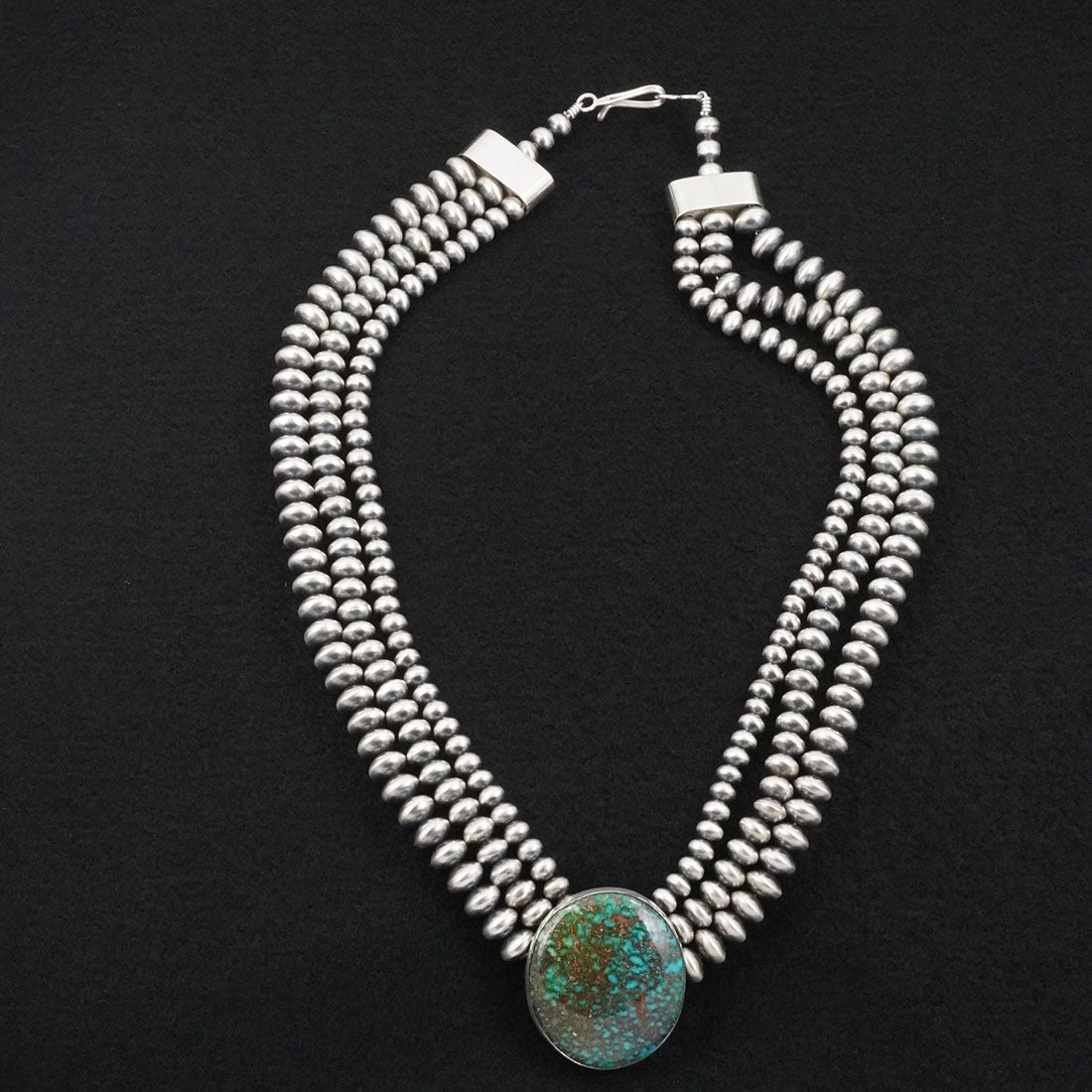 Alice Johnson, Bryannen Halwood Turquoise & Sterling Silver Navajo Pearl Necklace