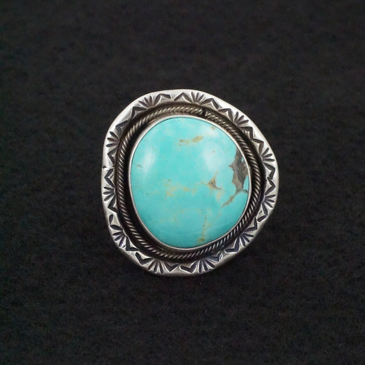 Jameson Garcia Turquoise & Sterling Silver Ring Adjustable