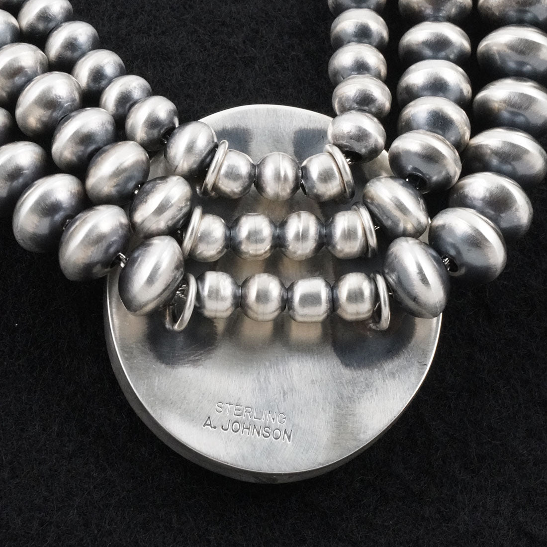 Alice Johnson, Bryannen Halwood Turquoise & Sterling Silver Navajo Pearl Necklace