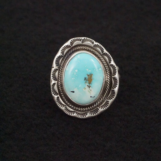 Jameson Garcia Turquoise & Sterling Silver Ring Adjustable