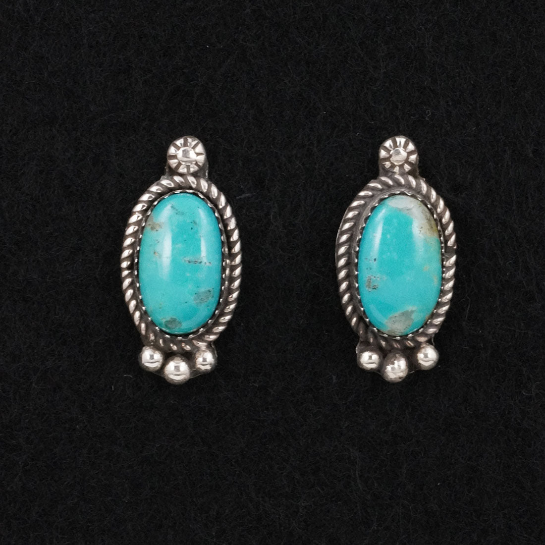 Phil Nez Turquoise & Sterling Silver Earrings