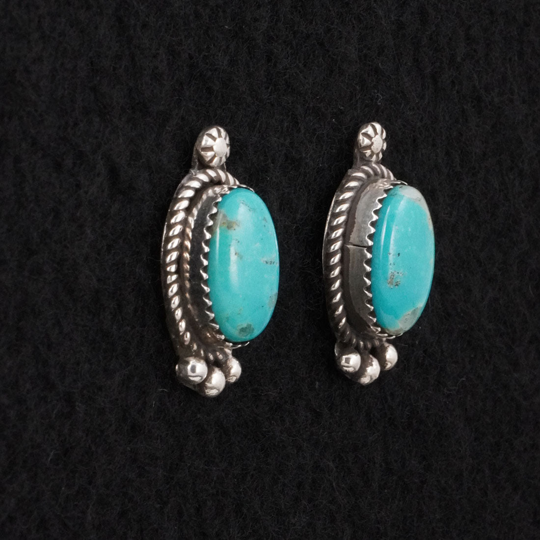 Phil Nez Turquoise & Sterling Silver Earrings