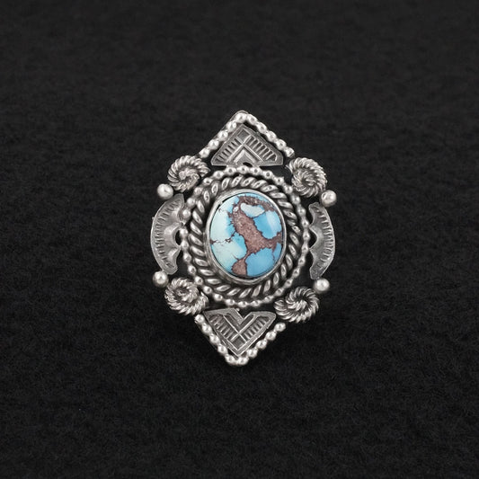 Rosita Calladitto Turquoise & Sterling Silver Ring Size 9