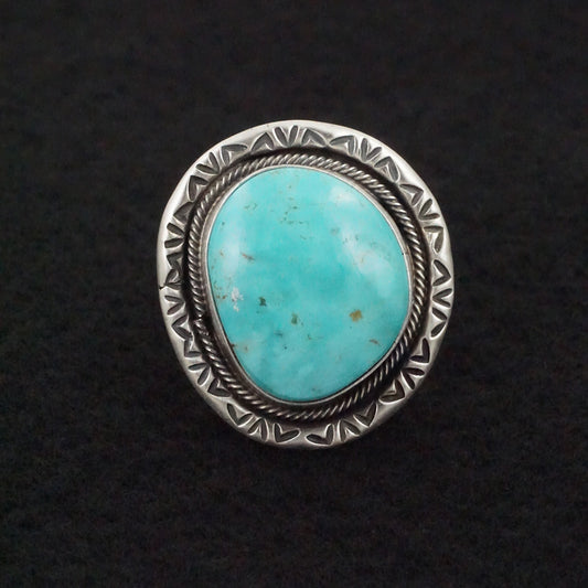 Jameson Garcia Turquoise & Sterling Silver Ring Adjustable