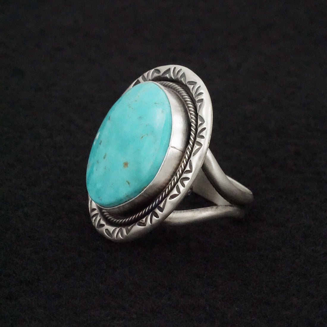 Jameson Garcia Turquoise & Sterling Silver Ring Adjustable