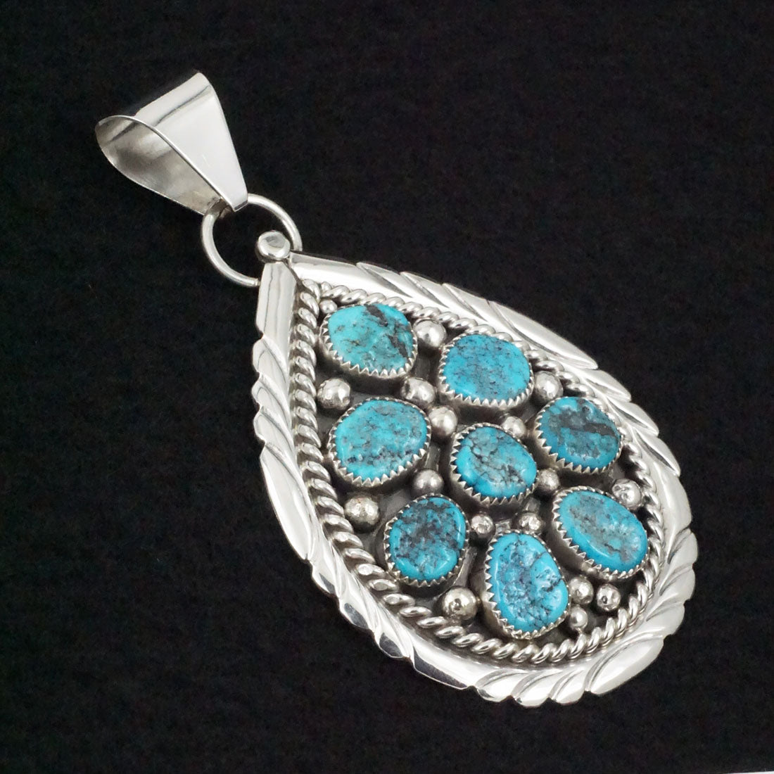 Chester Charley Turquoise & Sterling Silver Pendant