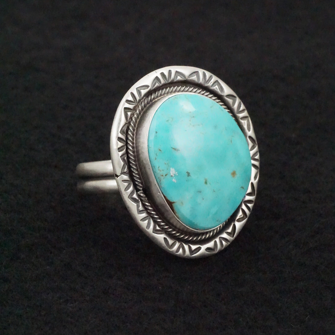 Jameson Garcia Turquoise & Sterling Silver Ring Adjustable