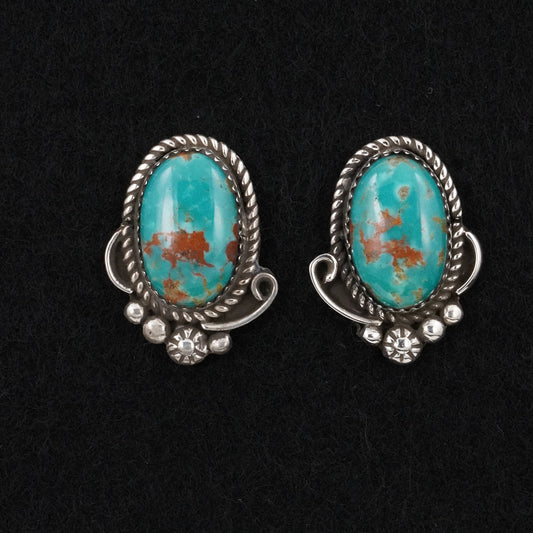 Phil Nez Turquoise & Sterling Silver Earrings