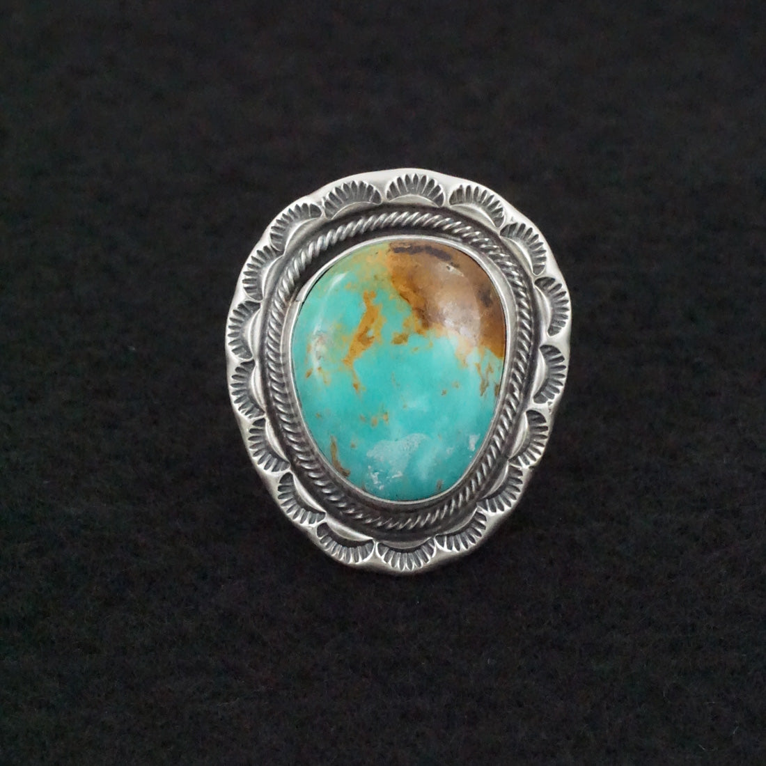 Jameson Garcia Turquoise & Sterling Silver Ring Adjustable