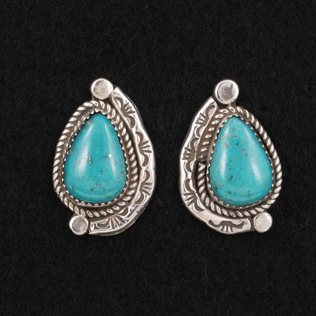 Phil Nez Turquoise & Sterling Silver Earrings