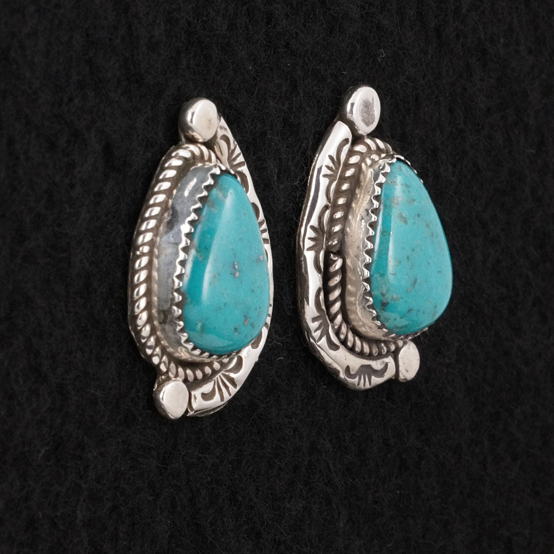 Phil Nez Turquoise & Sterling Silver Earrings