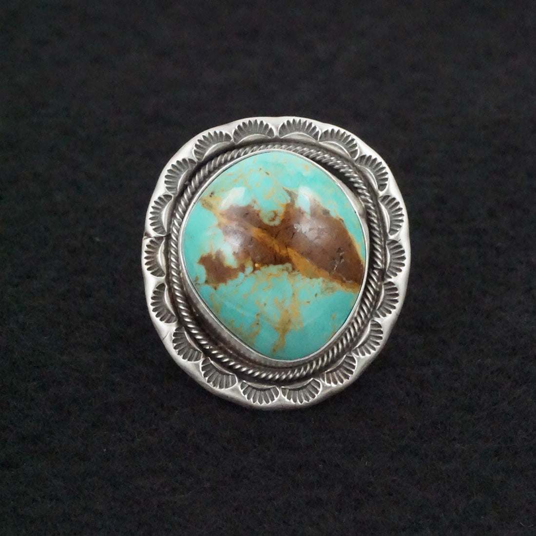 Jameson Garcia Turquoise & Sterling Silver Ring Adjustable