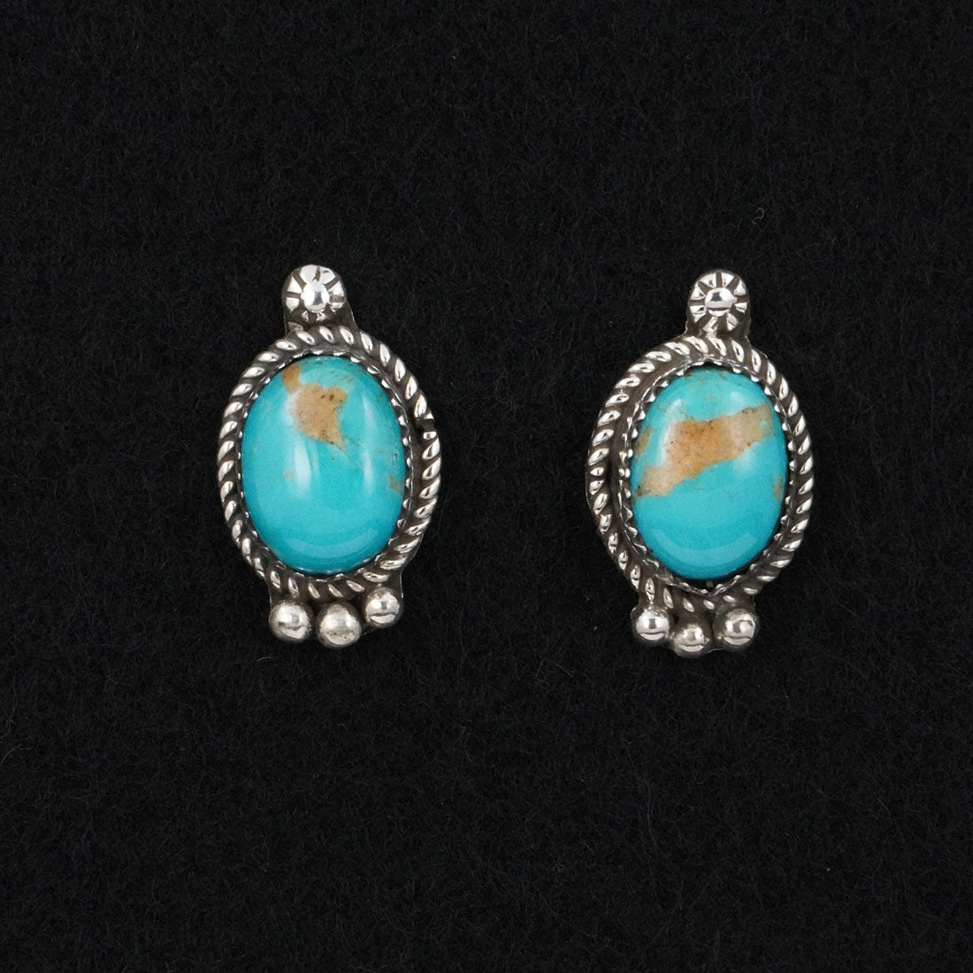 Phil Nez Turquoise & Sterling Silver Earrings