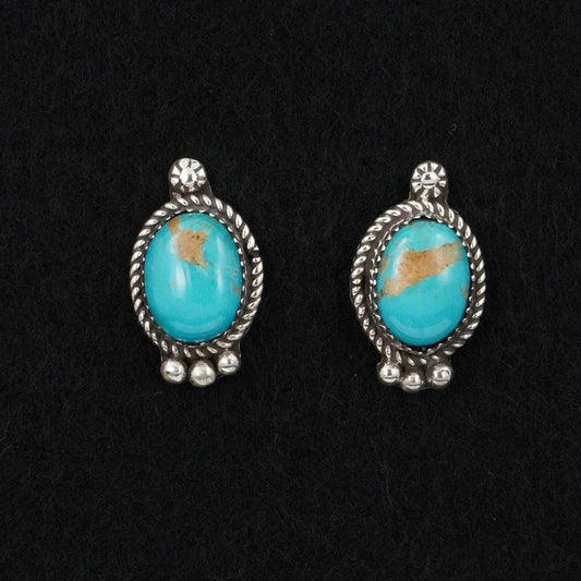 Phil Nez Turquoise & Sterling Silver Earrings