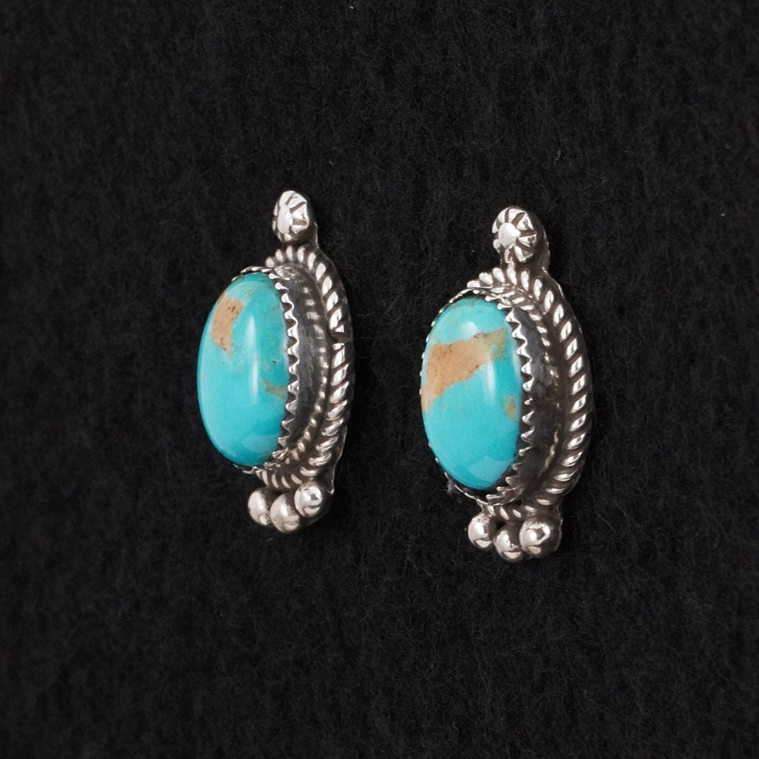 Phil Nez Turquoise & Sterling Silver Earrings