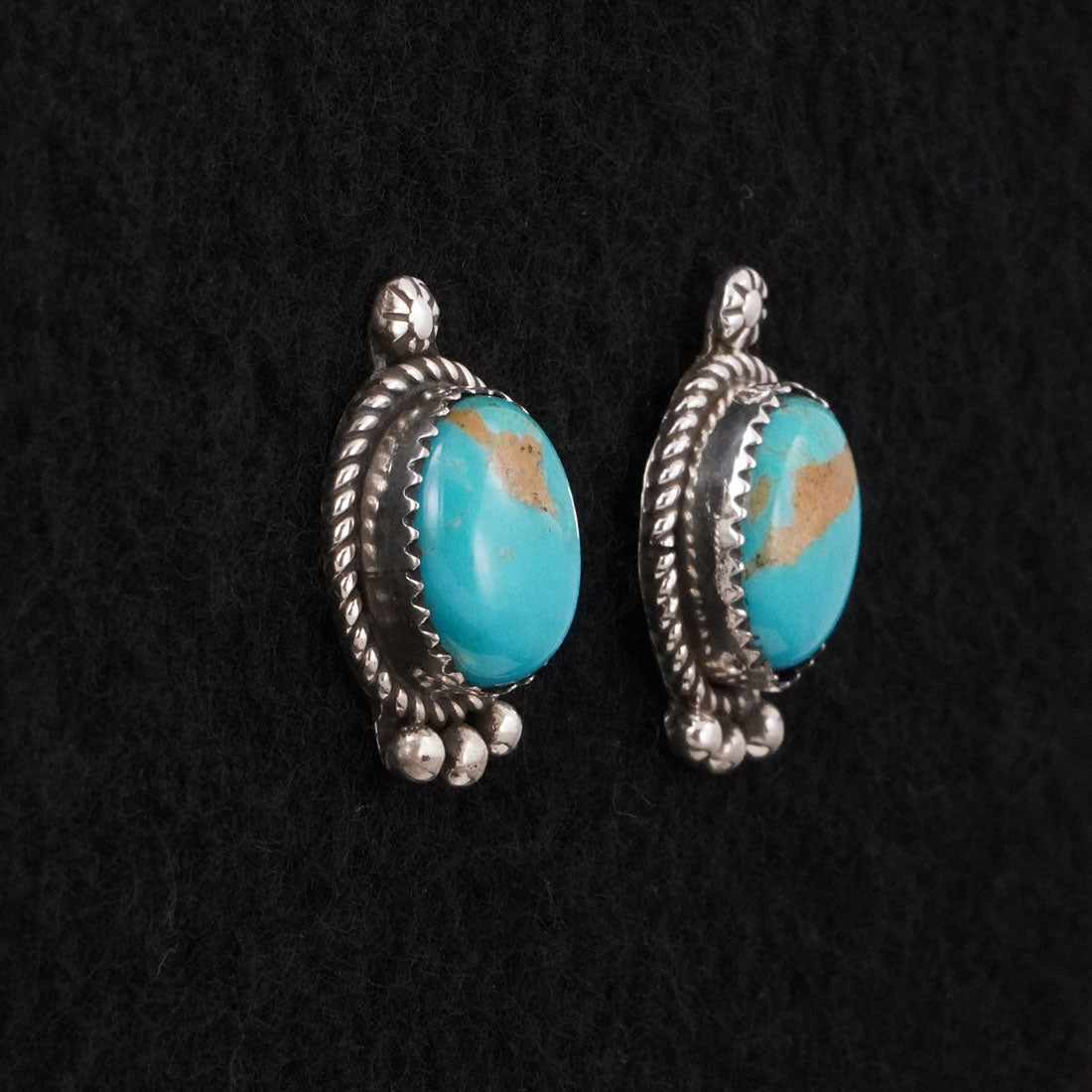 Phil Nez Turquoise & Sterling Silver Earrings