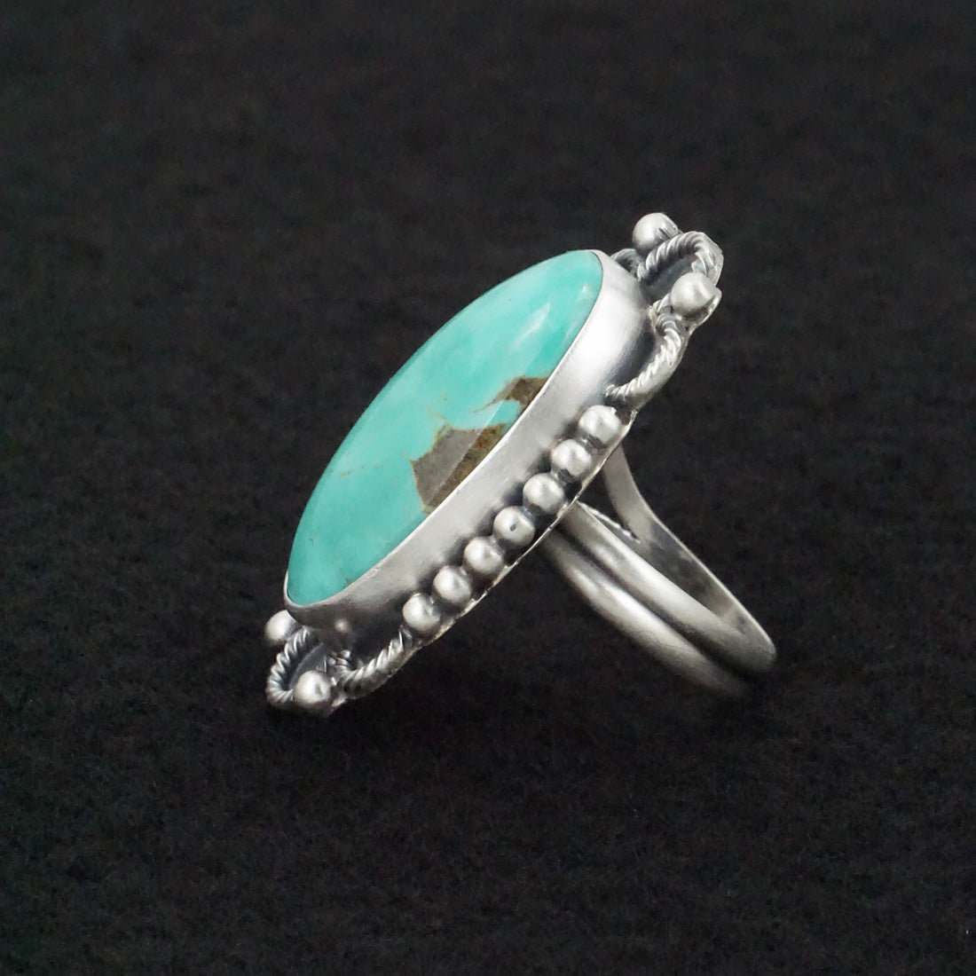 Jameson Garcia Turquoise & Sterling Silver Ring Adjustable