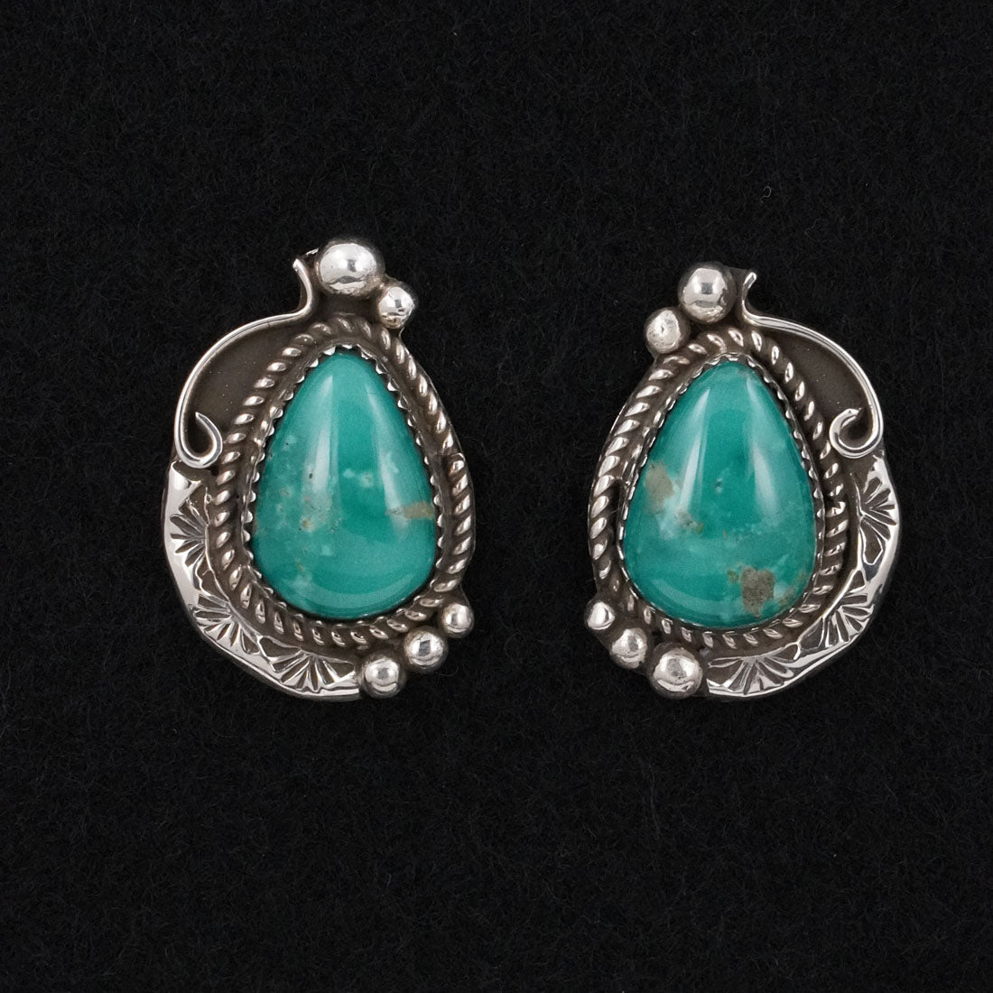 Phil Nez Turquoise & Sterling Silver Earrings