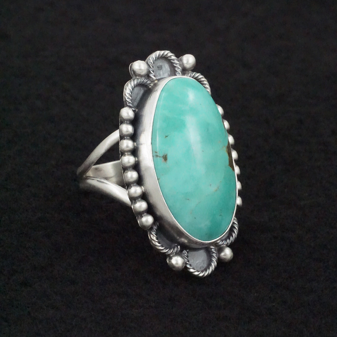 Jameson Garcia Turquoise & Sterling Silver Ring Adjustable